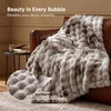 Bedsure GentleSoft Fluffy Fuzzy Tie-dye Dark Grey Throw Blanket for Men, Soft Cozy Fleece Faux Fur Blanket for Couch, Mens Room Decor Charcoal Gray Bed Cover, Thick Warm Plush Gifts(Tie-dye Brown)