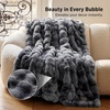 Bedsure GentleSoft Fluffy Fuzzy Tie-dye Dark Grey Throw Blanket for Men, Soft Cozy Fleece Faux Fur Blanket for Couch, Mens Room Decor Charcoal Gray Bed Cover, Thick Warm Plush Gifts(Tie-dye Grey)