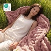 Bedsure GentleSoft Fluffy Fuzzy Tie-dye Dark Grey Throw Blanket for Men, Soft Cozy Fleece Faux Fur Blanket for Couch, Mens Room Decor Charcoal Gray Bed Cover, Thick Warm Plush Gifts(Dusty Rose)