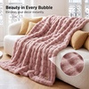 Bedsure GentleSoft Fluffy Fuzzy Tie-dye Dark Grey Throw Blanket for Men, Soft Cozy Fleece Faux Fur Blanket for Couch, Mens Room Decor Charcoal Gray Bed Cover, Thick Warm Plush Gifts(Dusty Rose)