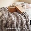 Bedsure GentleSoft Fluffy Fuzzy Tie-dye Dark Grey Throw Blanket for Men, Soft Cozy Fleece Faux Fur Blanket for Couch, Mens Room Decor Charcoal Gray Bed Cover, Thick Warm Plush Gifts(Tie-dye Brown)