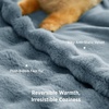 Bedsure GentleSoft Fluffy Fuzzy Tie-dye Dark Grey Throw Blanket for Men, Soft Cozy Fleece Faux Fur Blanket for Couch, Mens Room Decor Charcoal Gray Bed Cover, Thick Warm Plush Gifts(Greyish Blue)