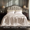 Bedsure Grey Satin Sheets Queen Size, Soft Silky Bedsheets for Hair & Skin | Similar to Silk Bed Sheets Set 4 Piece 360°Stronger 15 Inches Deep Pocket Fitted Sheet,1 Flat Sheet, 2 Satin Pillowcases(13 – Beige)