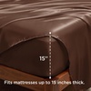 Bedsure Grey Satin Sheets Queen Size, Soft Silky Bedsheets for Hair & Skin | Similar to Silk Bed Sheets Set 4 Piece 360°Stronger 15 Inches Deep Pocket Fitted Sheet,1 Flat Sheet, 2 Satin Pillowcases(16 – Coffee)
