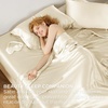 Bedsure Grey Satin Sheets Queen Size, Soft Silky Bedsheets for Hair & Skin | Similar to Silk Bed Sheets Set 4 Piece 360°Stronger 15 Inches Deep Pocket Fitted Sheet,1 Flat Sheet, 2 Satin Pillowcases(09 – Cream)