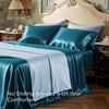 Bedsure Grey Satin Sheets Queen Size, Soft Silky Bedsheets for Hair & Skin | Similar to Silk Bed Sheets Set 4 Piece 360°Stronger 15 Inches Deep Pocket Fitted Sheet,1 Flat Sheet, 2 Satin Pillowcases(09 – Teal)