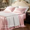 Bedsure Grey Satin Sheets Queen Size, Soft Silky Bedsheets for Hair & Skin | Similar to Silk Bed Sheets Set 4 Piece 360°Stronger 15 Inches Deep Pocket Fitted Sheet,1 Flat Sheet, 2 Satin Pillowcases(04 – Peach Pink)