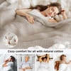 Bedsure Lightweight 100% Cotton Waffle Blanket, Twin XL, Linen | Summer, Breathable, Soft, Light, Thin, Bed, Couch, Sofa, Chair, 66″x90″, Sheet Blanket, Dorm Room Essentials, Guys, Girls(Linen)