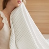 Bedsure Lightweight 100% Cotton Waffle Blanket, Twin XL, Linen | Summer, Breathable, Soft, Light, Thin, Bed, Couch, Sofa, Chair, 66″x90″, Sheet Blanket, Dorm Room Essentials, Guys, Girls(White)