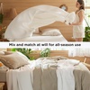 Bedsure Lightweight 100% Cotton Waffle Blanket, Twin XL, Linen | Summer, Breathable, Soft, Light, Thin, Bed, Couch, Sofa, Chair, 66″x90″, Sheet Blanket, Dorm Room Essentials, Guys, Girls(Ivory)