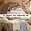 Bedsure Lightweight 100% Cotton Waffle Blanket, Twin XL, Linen | Summer, Breathable, Soft, Light, Thin, Bed, Couch, Sofa, Chair, 66″x90″, Sheet Blanket, Dorm Room Essentials, Guys, Girls(Coffee Brown)