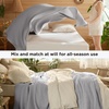 Bedsure Lightweight 100% Cotton Waffle Blanket, Twin XL, Linen | Summer, Breathable, Soft, Light, Thin, Bed, Couch, Sofa, Chair, 66″x90″, Sheet Blanket, Dorm Room Essentials, Guys, Girls(Grey)