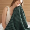Bedsure Lightweight 100% Cotton Waffle Blanket, Twin XL, Linen | Summer, Breathable, Soft, Light, Thin, Bed, Couch, Sofa, Chair, 66″x90″, Sheet Blanket, Dorm Room Essentials, Guys, Girls(Dark Green)