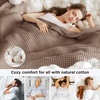 Bedsure Lightweight 100% Cotton Waffle Blanket, Twin XL, Linen | Summer, Breathable, Soft, Light, Thin, Bed, Couch, Sofa, Chair, 66″x90″, Sheet Blanket, Dorm Room Essentials, Guys, Girls(Coffee Brown)
