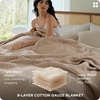 Bedsure PureWoven 100% Cotton Muslin Blanket 8-Layer, Queen, Sage Green | Breathable, Moisture-Wicking, All-Season, Softens After Wash, 460 GSM, Gauze Bedding, Low Shedding, for Adults, 90″ X 90″(Taupe)