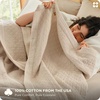 Bedsure PureWoven 100% Cotton Muslin Blanket 8-Layer, Queen, Sage Green | Breathable, Moisture-Wicking, All-Season, Softens After Wash, 460 GSM, Gauze Bedding, Low Shedding, for Adults, 90″ X 90″(Linen Beige)