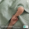 Bedsure PureWoven 100% Cotton Muslin Blanket 8-Layer, Queen, Sage Green | Breathable, Moisture-Wicking, All-Season, Softens After Wash, 460 GSM, Gauze Bedding, Low Shedding, for Adults, 90″ X 90″(Sage Green)