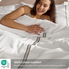 Bedsure PureWoven 100% Cotton Percale Duvet Cover Queen, Rope Weave, White | Hotel-Style Breathable Comforter Cover, Crisp & Lightweight Feel, Zipper & 8 Ties, Easy Machine Care, 3-Piece, 90″x90″, White(05 – Hotel Frame Embroidery)
