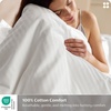 Bedsure PureWoven 100% Cotton Percale Duvet Cover Queen, Rope Weave, White | Hotel-Style Breathable Comforter Cover, Crisp & Lightweight Feel, Zipper & 8 Ties, Easy Machine Care, 3-Piece, 90″x90″, White(06 – Hotel Striped Jacquard)