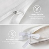 Bedsure PureWoven 100% Cotton Percale Duvet Cover Queen, Rope Weave, White | Hotel-Style Breathable Comforter Cover, Crisp & Lightweight Feel, Zipper & 8 Ties, Easy Machine Care, 3-Piece, 90″x90″, White(08 – Hotel Curly Frame)