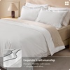 Bedsure PureWoven 100% Cotton Percale Duvet Cover Queen, Rope Weave, White | Hotel-Style Breathable Comforter Cover, Crisp & Lightweight Feel, Zipper & 8 Ties, Easy Machine Care, 3-Piece, 90″x90″, White(03 – Hotel Leaf Edge)