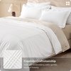Bedsure PureWoven 100% Cotton Percale Duvet Cover Queen, Rope Weave, White | Hotel-Style Breathable Comforter Cover, Crisp & Lightweight Feel, Zipper & 8 Ties, Easy Machine Care, 3-Piece, 90″x90″, White(01 – Hotel White)