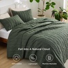 Bedsure PureWoven 100% Cotton Quilt Set, King Bedspread, Dusty Blue | Lightweight Breathable Coverlet & 2 Pillow Shams, 3-Piece Geometric Bedding Set, All-Season, Machine Washable, 106×96 in(01 – Olive Green – Tribal Geometry)