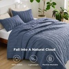 Bedsure PureWoven 100% Cotton Quilt Set, King Bedspread, Dusty Blue | Lightweight Breathable Coverlet & 2 Pillow Shams, 3-Piece Geometric Bedding Set, All-Season, Machine Washable, 106×96 in(04 – Dusty Blue – Tribal Geometry)