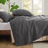 Bedsure PureWoven 100% Cotton Quilt Set, King Bedspread, Dusty Blue | Lightweight Breathable Coverlet & 2 Pillow Shams, 3-Piece Geometric Bedding Set, All-Season, Machine Washable, 106×96 in(03 – Grey – Tribal Geometry)