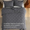 Bedsure PureWoven 100% Cotton Quilt Set, King Bedspread, Dusty Blue | Lightweight Breathable Coverlet & 2 Pillow Shams, 3-Piece Geometric Bedding Set, All-Season, Machine Washable, 106×96 in(12 – Grey Checker)