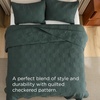 Bedsure PureWoven 100% Cotton Quilt Set, King Bedspread, Dusty Blue | Lightweight Breathable Coverlet & 2 Pillow Shams, 3-Piece Geometric Bedding Set, All-Season, Machine Washable, 106×96 in(11 – Dark Green Checker)