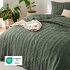 Bedsure PureWoven 100% Cotton Quilt Set, King Bedspread, Dusty Blue | Lightweight Breathable Coverlet & 2 Pillow Shams, 3-Piece Geometric Bedding Set, All-Season, Machine Washable, 106×96 in(01 – Olive Green – Tribal Geometry)