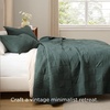 Bedsure PureWoven 100% Cotton Quilt Set, King Bedspread, Dusty Blue | Lightweight Breathable Coverlet & 2 Pillow Shams, 3-Piece Geometric Bedding Set, All-Season, Machine Washable, 106×96 in(11 – Dark Green Checker)