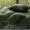 Bedsure PureWoven 100% Organic Bamboo Cooling Duvet Cover Set, King, Green | Silky, Soft, Luxury, for Hot Sleepers, 300TC, Button Closure, 3 Pieces with 2 Pillow Shams(No Insert), 104″ X 90″(Olive Green)