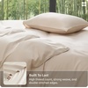 Bedsure PureWoven 100% Organic Bamboo Cooling Duvet Cover Set, King, Green | Silky, Soft, Luxury, for Hot Sleepers, 300TC, Button Closure, 3 Pieces with 2 Pillow Shams(No Insert), 104″ X 90″(Beige)