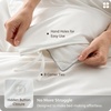 Bedsure PureWoven 100% Organic Bamboo Cooling Duvet Cover Set, King, Green | Silky, Soft, Luxury, for Hot Sleepers, 300TC, Button Closure, 3 Pieces with 2 Pillow Shams(No Insert), 104″ X 90″(Off White)