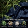 Bedsure PureWoven 100% Organic Bamboo Cooling Duvet Cover Set, King, Green | Silky, Soft, Luxury, for Hot Sleepers, 300TC, Button Closure, 3 Pieces with 2 Pillow Shams(No Insert), 104″ X 90″(Navy)