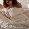 Bedsure PureWoven 100% Organic Cotton Queen Duvet Cover Set, Ivory | GOTS Certified, Luxury, Zipper Closure, Ultra-Soft Breathable, 2 Pillow Shams Included, 8 Ties, for Sensitive Skins, 90″x90″(Linen (No Comforter))
