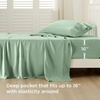 Bedsure PureWoven 100% Rayon Derived from Bamboo, Queen Sheets, 4 Pieces | Cooling Sheets for Hot Sleepers, Breathable & Silky Soft, 16″ Deep Pocket, Hotel Luxury Bedding, White(10 – Sage Green)