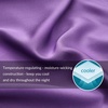 Bedsure PureWoven 100% Rayon Derived from Bamboo, Queen Sheets, 4 Pieces | Cooling Sheets for Hot Sleepers, Breathable & Silky Soft, 16″ Deep Pocket, Hotel Luxury Bedding, White(Purple)