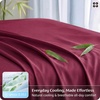 Bedsure PureWoven 100% Rayon Derived from Bamboo, Queen Sheets, 4 Pieces | Cooling Sheets for Hot Sleepers, Breathable & Silky Soft, 16″ Deep Pocket, Hotel Luxury Bedding, White(15 – Burgundy)