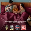Bedsure PureWoven 100% Rayon Derived from Bamboo, Queen Sheets, 4 Pieces | Cooling Sheets for Hot Sleepers, Breathable & Silky Soft, 16″ Deep Pocket, Hotel Luxury Bedding, White(15 – Burgundy)