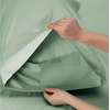 Bedsure PureWoven 100% Rayon Derived from Bamboo, Queen Sheets, 4 Pieces | Cooling Sheets for Hot Sleepers, Breathable & Silky Soft, 16″ Deep Pocket, Hotel Luxury Bedding, White(10 – Sage Green)