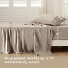 Bedsure PureWoven 100% Rayon Derived from Bamboo, Queen Sheets, 4 Pieces | Cooling Sheets for Hot Sleepers, Breathable & Silky Soft, 16″ Deep Pocket, Hotel Luxury Bedding, White(17 – Simply Taupe)
