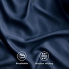 Bedsure PureWoven 100% Rayon Derived from Bamboo, Queen Sheets, 4 Pieces | Cooling Sheets for Hot Sleepers, Breathable & Silky Soft, 16″ Deep Pocket, Hotel Luxury Bedding, White(07 – Navy)