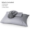 Bedsure PureWoven 100% Rayon Derived from Bamboo, Queen Sheets, 4 Pieces | Cooling Sheets for Hot Sleepers, Breathable & Silky Soft, 16″ Deep Pocket, Hotel Luxury Bedding, White(04 – Silver Grey)