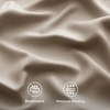 Bedsure PureWoven 100% Rayon Derived from Bamboo, Queen Sheets, 4 Pieces | Cooling Sheets for Hot Sleepers, Breathable & Silky Soft, 16″ Deep Pocket, Hotel Luxury Bedding, White(17 – Simply Taupe)