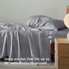 Bedsure PureWoven 100% Rayon Derived from Bamboo, Queen Sheets, 4 Pieces | Cooling Sheets for Hot Sleepers, Breathable & Silky Soft, 16″ Deep Pocket, Hotel Luxury Bedding, White(04 – Silver Grey)