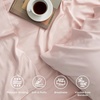 Bedsure PureWoven 100% Rayon Derived from Bamboo, Queen Sheets, 4 Pieces | Cooling Sheets for Hot Sleepers, Breathable & Silky Soft, 16″ Deep Pocket, Hotel Luxury Bedding, White(11 – Pink)