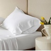 Bedsure PureWoven 100% Rayon Derived from Bamboo, Queen Sheets, 4 Pieces | Cooling Sheets for Hot Sleepers, Breathable & Silky Soft, 16″ Deep Pocket, Hotel Luxury Bedding, White(02 – White)